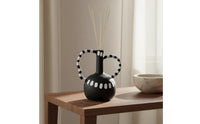 Black White Decorative Vase Modern Style Irregular Ceramic Vase Sophisticated Decor for Entryway