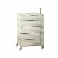 Mobile with casters Rotating Tiered Cabinet Space-Saving Design Narrow Rolling Cart Multi-Purpose Organizer Unit for cosmetics Professionals, Students, Homeowners, Bathroom, Hair Salon, Small Spaces, Dorm Room