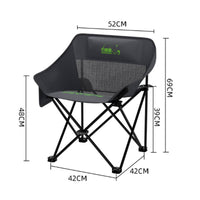 Lightweight Foldable Fishing Chair Long-Lasting Portable Fishing Seat Sturdy Moon Chair Carry Bag for Anglers, River Bank, Lake Side