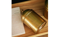 Brass Tea Canister Handmade Metal Storage Jar Lettered Apothecary Storage Jar for Kitchen Counter