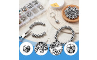 100 Pieces 12 Mm Acrylic Football Beads Through Hole Football Beads