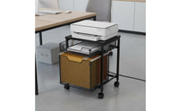 Rolling File Cabinet with Wheels Under Desk Storage Cart Lockable Casters Mobile Printer Stand