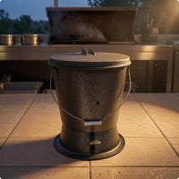 Briquettes Extinguishing Bucket Sealed Lid Airtight Briquettes Bucket Heavy Duty for Grill Establishment Owners, Restaurant