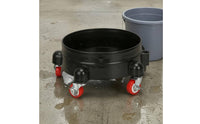 Car Wash Bucket Cart Round Wheeled Bucket Stand Rust Cleaning Tool