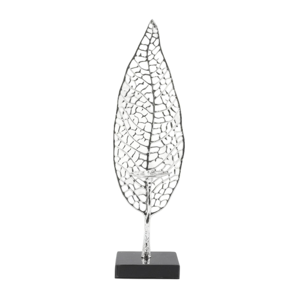 Leaf Candle Holder Perforated Candle Holder with Square Base Stable Candelabra for Interior Designers