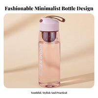 Shatterproof Plastic Sports Bottle High-Temperature Resistant Portable Water Bottle with Strap Leakproof for Students, Outdoor, Gym, Workout