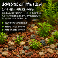 Red Lava Rock 6-9mm 5kg Aquarium Filter Media, For Aquatic Plant Growth, Bacteria Colonization, Aquarium Layout Stone