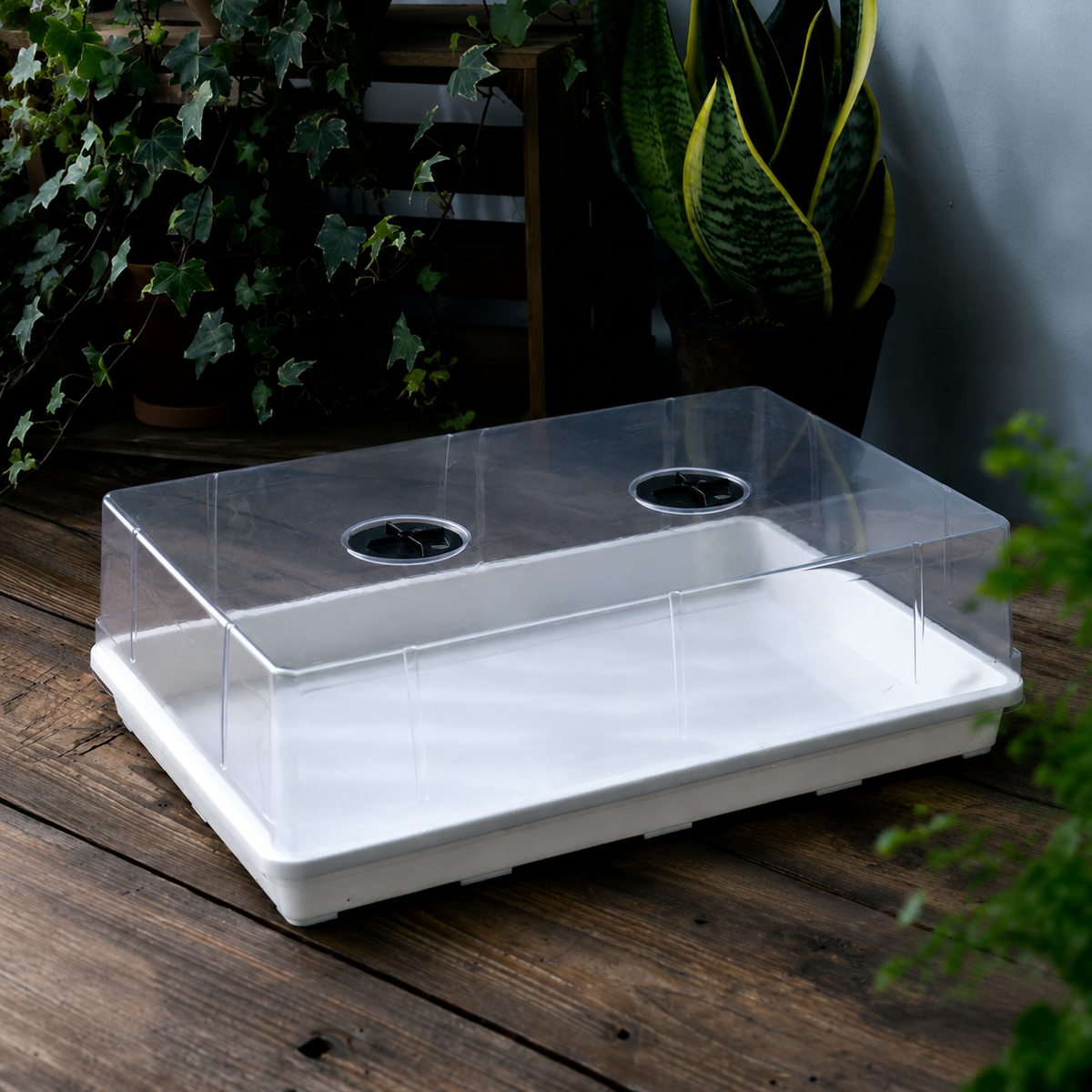 Flower Pot Saucer with Casters, Deep Type, Plastic, For Indoor Movement and Rearrangement