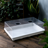 Flower Pot Saucer with Casters, Deep Type, Plastic, For Indoor Movement and Rearrangement
