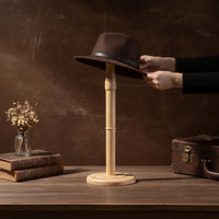 Hat Display Stand Tabletop Wooden Hat Stand Countertop Display Holder Rack for Retailers, Collectors, Retail Counters, Bedroom Organization, Closet