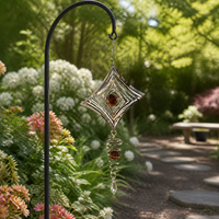 Dream Catcher Mandala Wind Chime DIY Kit with Rotating Butterfly Pendant for Indoor/Outdoor Decor