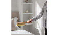 Long-Handled Bed Brush Handheld Bed Brush with Wooden Handle Hand Broom with Hanging Hole Long-Lasting Comfortable for Bedding