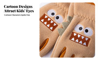 Fluffy Lined Kids Winter Gloves Soft and Comfortable kids' Fleece Winter Gloves Great Gift for Boys, Girls, Cold Weather, Cycling