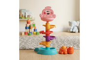 Ball Launcher Toy with Five Balls Multi-Level Ball Drop Structure with Launcher Spiral Track Structure Textured Easy to Grip