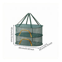 Rigid Frame Foldable Hanging Drying Basket Breathable Mesh Drying Basket Airing