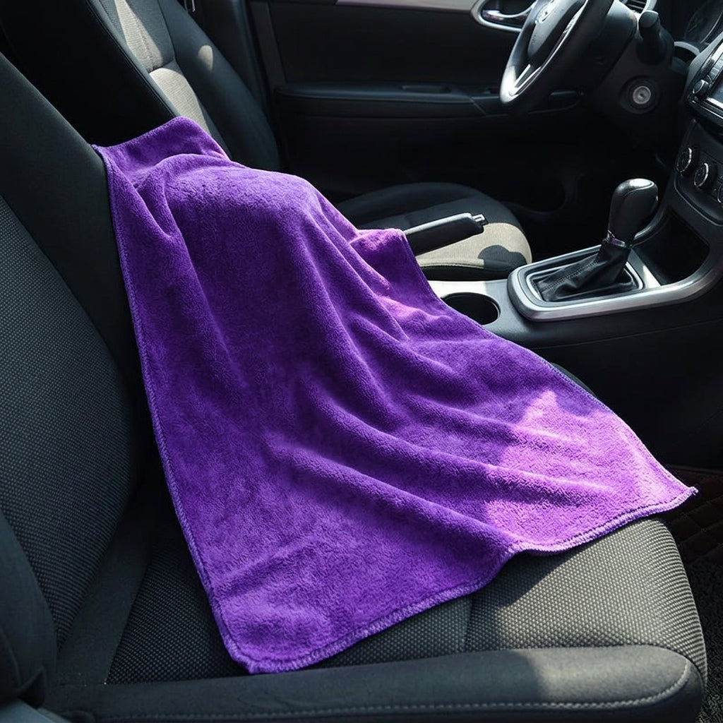 Microfibre Cloth and Car Drying Towel, 35x75cm Microfibre Towel 300g with Bound Edges, High Absorption Blended Yarn for Automotive Cleaning