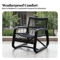 3 Pieces sun-resistant 3-Piece Woven Chat Set Rainproof outdoordoor Furniture Weather-Resistant space-saving Design for Hotel Managers, Guesthouse Owners, Balcony, Courtyard, Garden, rearyard