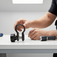 Circular-Shaped Universal Flashlight Clip Plastic and Metal Flashlight Mount Adjustable Light Holder