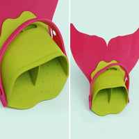 Molded Mermaid Tail Monofin Streamlined Monofin with Heel Strap Comfortable Swim Fin with Foot Pocket Stable for Swimmers