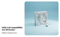 120mm USB Fan Quiet USB Powered Cooling Fan Plug and Play Router Chiller for Pet Owners, Home Office, Server Rack, Small Areas