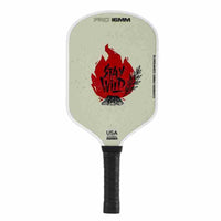 Black Edge Guard Carbon Fiber Pickleball Paddle Graphic Design Sports Equipment