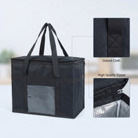 Insulated Lunch Bag Thermal Lunch Bag with Transparent Pocket Bags Soft-Sided Totes Zippered for Adults, Work, Picnic