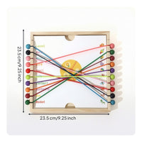 Untying Board with Cords Educational Wooden Puzzle Board Toy Long-Lasting Sturdy for Preschoolers, Homeschool, Classroom