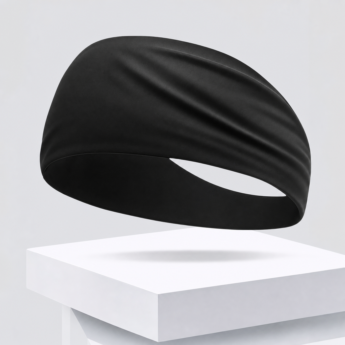 Wide Stretch Sports Yoga Headband with Sweatband for Running and Fitness