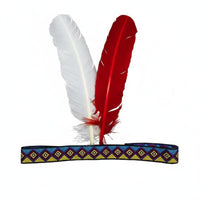 Feather Headband Lively Feathers Boho Feather Headpiece Hippie Costume Headdress Comfortable Tribal Pattern Headdress for Girls