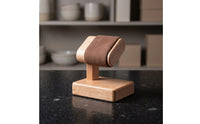 Rectangular Base Wooden Watch Display Stand Upright Support Padded Watch Cradle Stand Compact