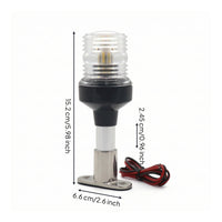 LED Boat Light Wired Boat Light with Metal Base Compact Sleek for Yacht Owners, Navigation, Deck