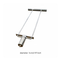 Labor-Saving Nutrient Soil Clod Creator Thickened Stainless Steel Long Handle Soil Block Creator Long-Lasting Standing Seedling Transplanter Reinforced Welds for Farmers, Gardeners, Farm, Nursery, Garden