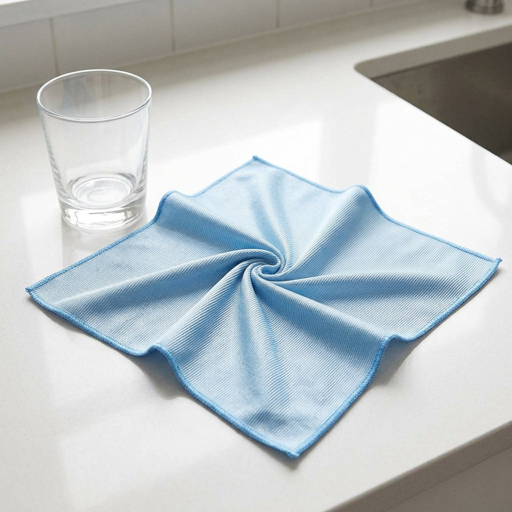 Large Microfibre Cleaning Cloth, 40cm x 40cm Microfibre Towel for Car Washing and Glass, No Lint or Streaks for Mirrors and Dishes