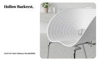 Unique Back Design Ribbed Shell Chair Modern Design Indoor Furniture Ergonomic Backrest Versatile Use for Business Owners, Interior Decorators, Homeowners, Dining Room, Office, Commercial Areas, Kitchen