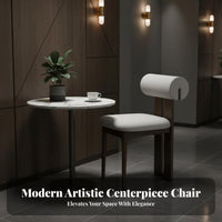 Cylinder Rearrest Chair Nordic Look Household Furniture Modern Minimalist Design Sturdy Construction for Interior Decorators