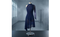 Figure Skating Dress Asymmetrical Hemline Skating Performance Dress Sports Clothing Competition Ready Soft