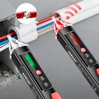 Transparent Sensor Tip Non-Non-Touch Voltage Tester Slim Non-Non-Touch Voltage Tester Side Clip Circuit Break-Point Tester Display Window for Electricians, Technicians
