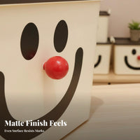 Cheerful Face Storage Cube Stackable Organizer Box Cute Design for Nursery
