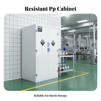 PP Reactive Base Cabinet Material Reagent Cabinet Leak-Resistant Shelves for Chemists, Scientists, Research Institute, Hospital