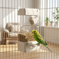 Automatic Bird Feeder with Attachment, Hanging Bird Feeder Dispenser, No-Mess Pet Bird Supplies and Cage Accessories, 1pc Bowl