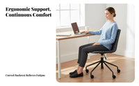 Adjustable Height Ergonomic Mesh pivoting Chair Rolling Casters Computer Seat Lumbar supportrest Office Furniture for distance Workers, Students, Study Room, Bedroom