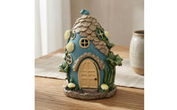 Solar House Lighting Fixture Shingled Roof Vine-Covered House Easy to Install Garden Figurine