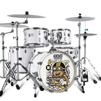 Jazz Drum Set for Kids, Small Size, Cartoon Design, Entry Level, Music Practice, Professional