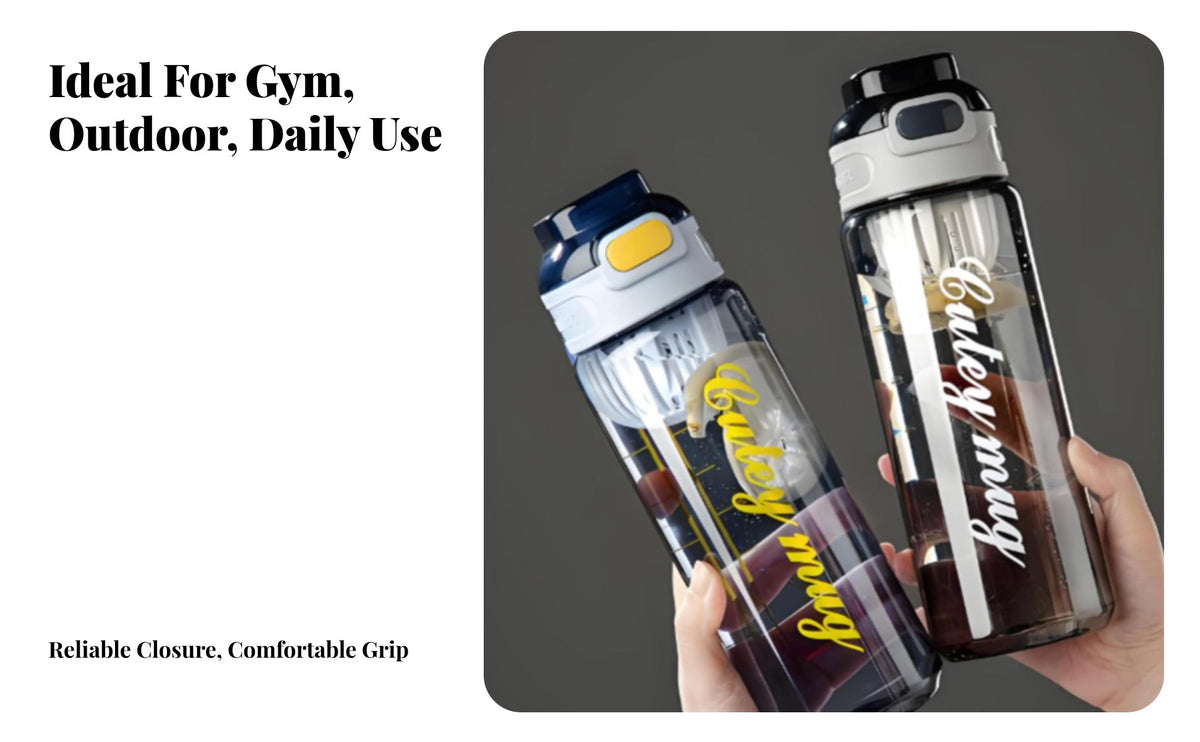 Drop-Resistant Large Capacity Fitness Bottle Food Grade Material Portable Plastic Water Jug Safe for Men, Women, Workout, Travel, Office