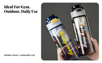 Drop-Resistant Large Capacity Fitness Bottle Food Grade Material Portable Plastic Water Jug Safe for Men, Women, Workout, Travel, Office