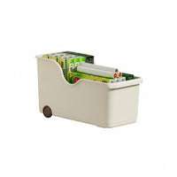 Wheeled Cabinet Basket With casters Rolling cart Easy Pull-accessible for Refrigerator