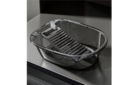 Transparent Wash Basin with Scrubbing Board Rigid Laundry Basin with Washboard Low-Height Washbasin Long-Lasting for Students, Dorm, Apartment, Balcony