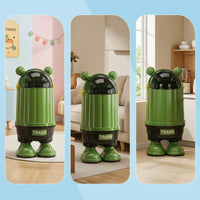 Cartoon Trash Can with Lid Standing Trash Can with Lid Wastebasket Plastic Rubbish Bin Modern for Children, Children's Room