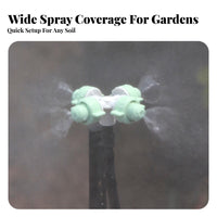 Cooling & Humidifying Atomizing Sprinkler Stake Water Saving Micro Atomizing Nozzle Leak-Proof Design for Farmers, Nursery, Greenhouse, Farm