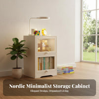 Transparent Design Clear Bedside Trolley Modern aesthetic Storage Furniture space-saving Footprint Side Table Multifunctional for Home Organizers, Office Workers, Bedroom, Playroom, Dorm Room, Bathroom